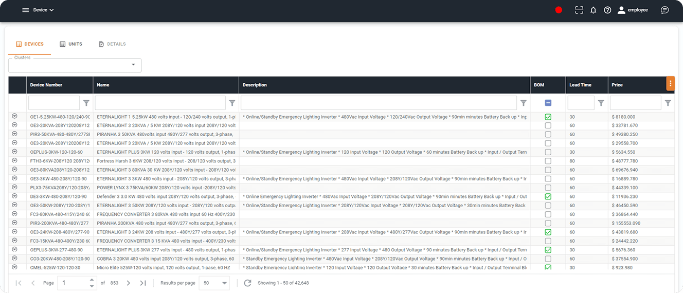List / Overview