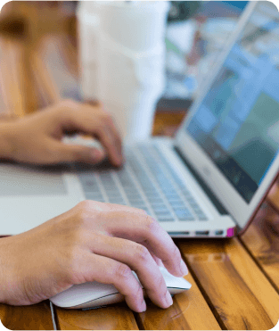 Person using laptop
