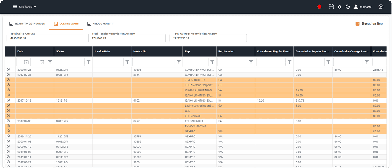 Checkbox for Reps Functionality