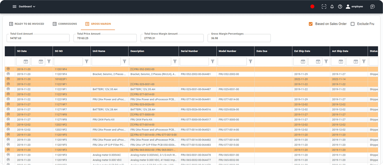 Checkbox for Sales Orders